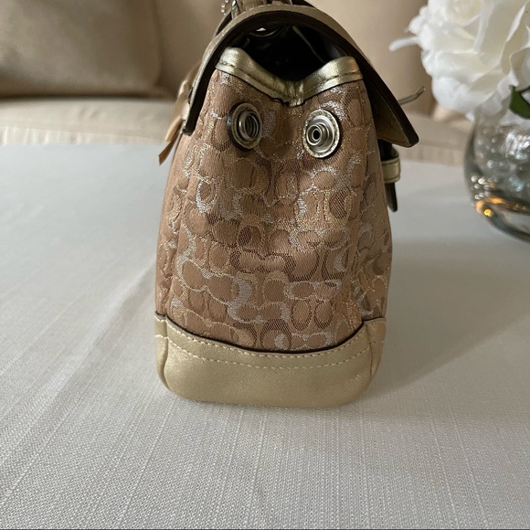 Coach Gold Metallic Madison Evening Bag - Picture 6 of 15